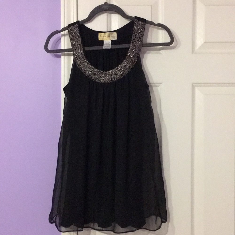 Beaded Black Top